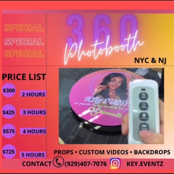 360 photobooth servicing NYC,NJ&PA. Call to book your desired date! 9294077076 - Picture 1 of 2